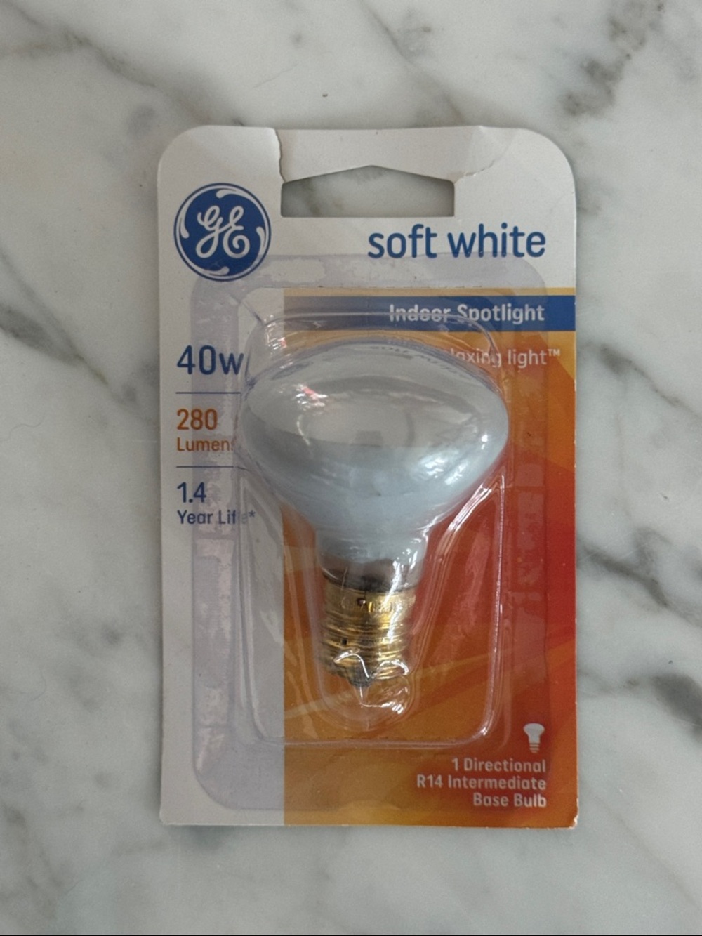 GE Soft White 40W Indoor Spotlight Bulb - White